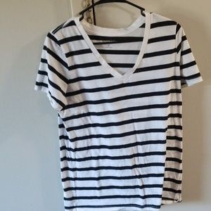 Black and white striped tee